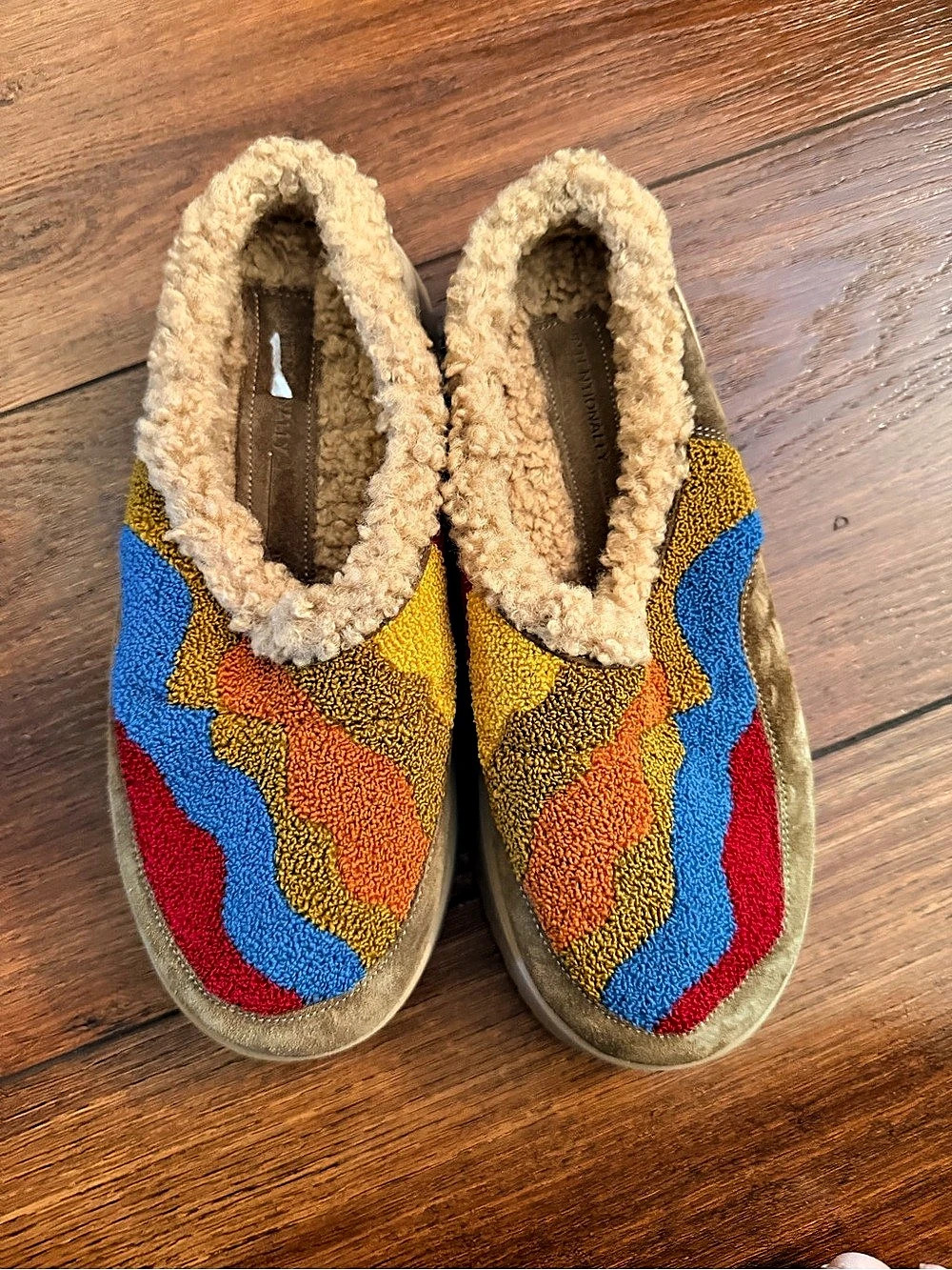 Intentionally Colorful Sherpa Slippers